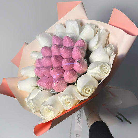 White Roseberry Bouquet